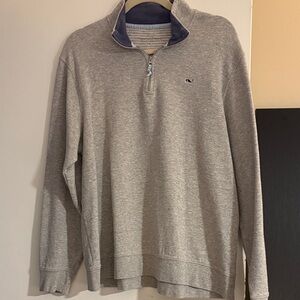 Vineyard Vines Men's Light Gray Zip-Up Sweatshirt